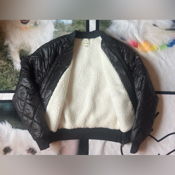 OFFLINE By Aerie Sherpa Lined Puffer Bomber Jacket - Size Small - Picture 5 of 7